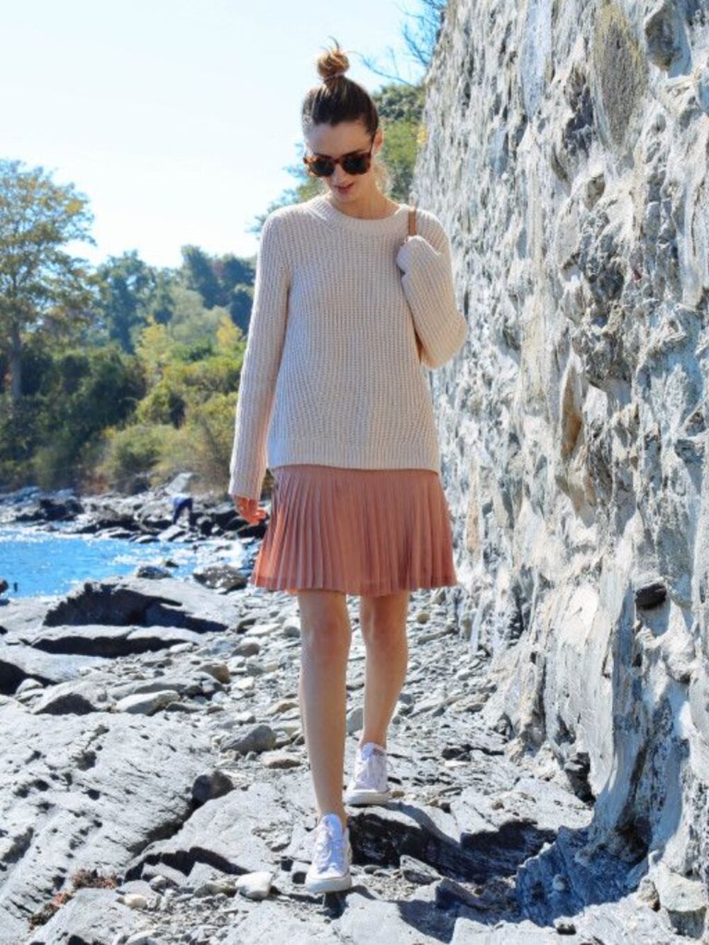 J. Crew Pleated Mini Skirt in Dusty Rose